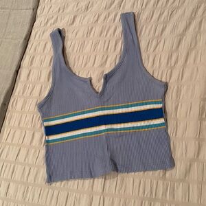 Pacsun Ribbed Striped Cropped Tank